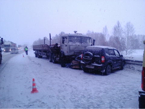На Пермском тракте легковушку раздавило между КАМАЗом и внедорожником. Погибли 2 человека. ФОТО - Фото 4