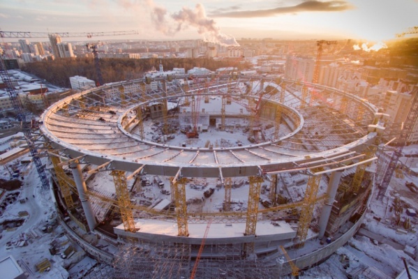 На «Екатеринбург-Арене» закончен монтаж основных конструкций навеса - Фото 1