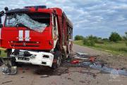 Четыре пожарных пострадали в результате удара дрона по пожарной машине в ДНР