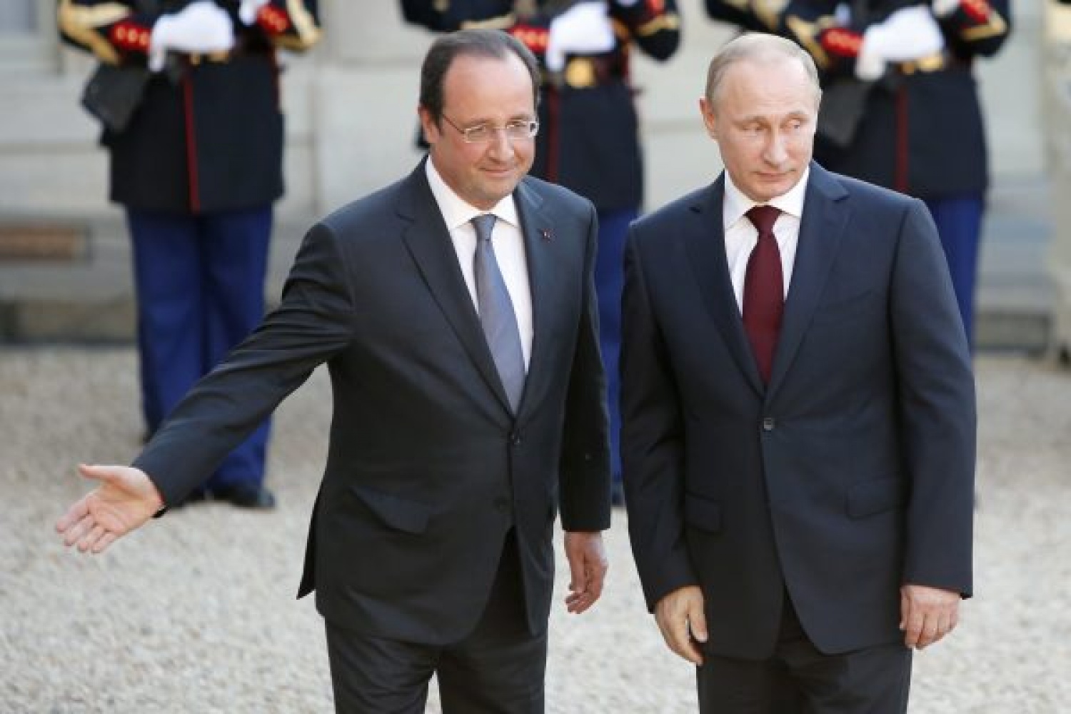 Франсуа Олланд и Владимир Путин