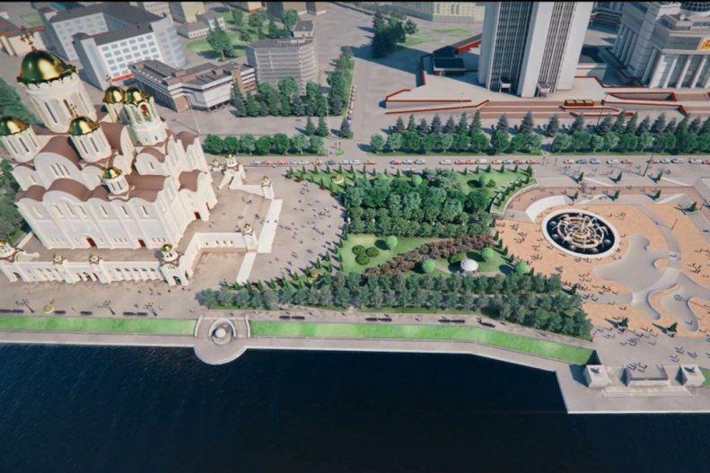 Строители показали, каким бы стал сквер, если бы там появился храм святой Екатерины - Фото 1