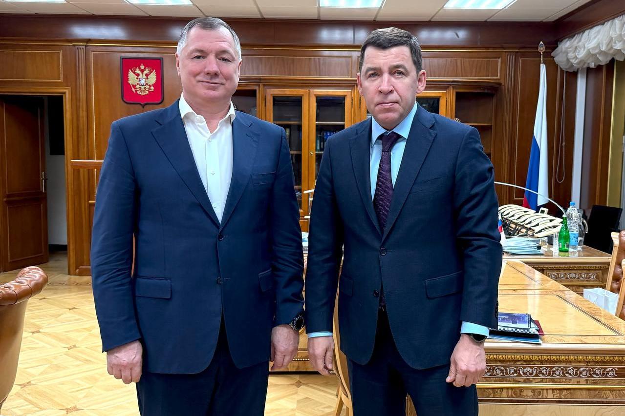 Куйвашев рассказал Хуснуллину о строительных достижениях и рекордах Свердловской области - Фото 1