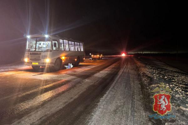 В Свердловской области водитель автобуса сбил пешехода, который шел по краю проезжей части - Фото 1