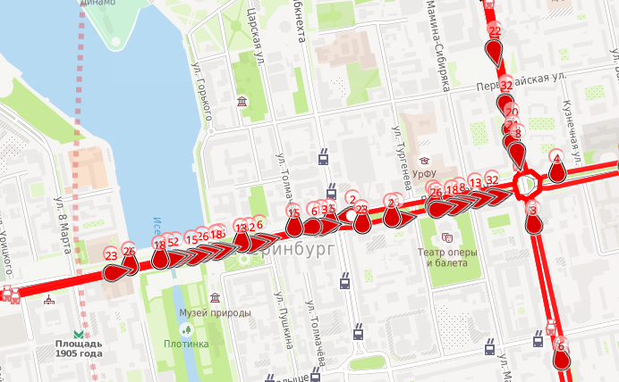 Маршрут 16 трамвая екатеринбург остановки. Трамвай 8 Екатеринбург маршрут с остановками. Трамвай Ленинский проспект Театральная. Где трамвай Екатеринбург. ЕТТУ где трамвай.