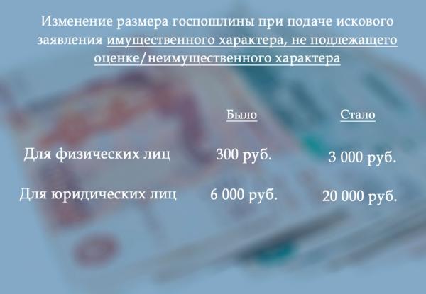 С 60 до 900 тысяч рублей. В Обсулсуде рассказали, о том, как сильно выросли госпошлины  - Фото 3